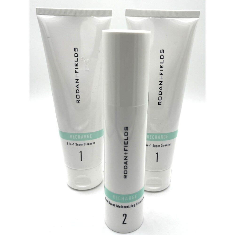 Rodan + Fields RECHARGE Regimen 3-in-1 Cleanser (2) & Ultra Boost Moisturizer